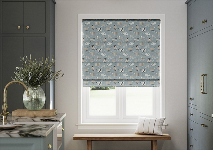 Baa Baa, Duckegg - Twist&Fit Roman Blind - Image 3